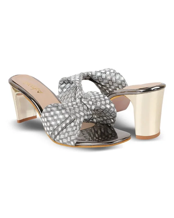 AXIUM Women Casual/Wedding Heel Sandals (GRAY)