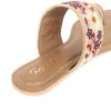 AXIUM Women's Embroidered Slip On Flip Flop Ethnic Flats (NUDE BEIGE) - Image 4