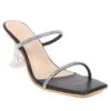 AXIUM Woman BLACK Embellished Clear heels 3Inch - Image 2