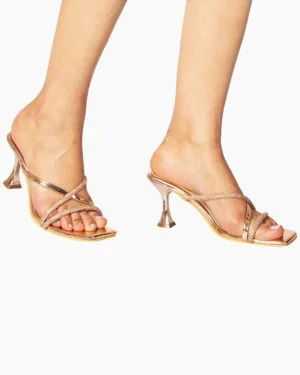 AXIUM Rose Gold Party Heel Sandals (AXS169)