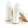 AXIUM White Women Pointed-Toe Block Heel Pumps 4Inch (BLY172) - Image 3
