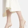 AXIUM Nude Biege Transparent (Clear) Hourglass Heels , 3.5Inch