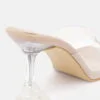 AXIUM Nude Biege Transparent (Clear) Hourglass Heels , 3.5Inch - Image 5