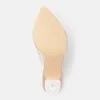 AXIUM Nude Biege Embellished Transparent (Clear) Hourglass Heels , 3.5Inch - Image 4
