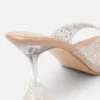 AXIUM Nude Biege Embellished Transparent (Clear) Hourglass Heels , 3.5Inch - Image 5