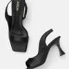 AXIUM Women's Black SATIN Slim Heels , 3-Inch (SAN209) - Image 2