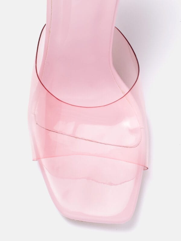 AXIUM PINK Transparent (Clear) Hourglass Heels , 3.5Inch (SAN190) - Image 6