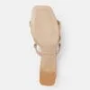 AXIUM Embellished Beige Block Heels  , 2.5-Inch (SAN210) - Image 4