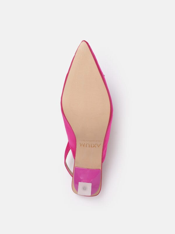 AXIUM Women's Magenta Pink Satin Embellished Heel Pumps, 2inch (BLY219) - Image 5