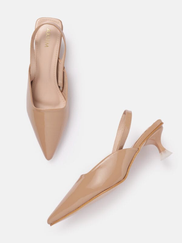 AXIUM Women's Beige Heel Pumps, 2inch (BLY223) - Image 4