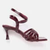 AXIUM Women's Maroon Lace-up Heel Sandals  , 3-Inch (SAN214) - Image 3