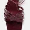 AXIUM Women's Maroon Lace-up Heel Sandals  , 3-Inch (SAN214) - Image 5
