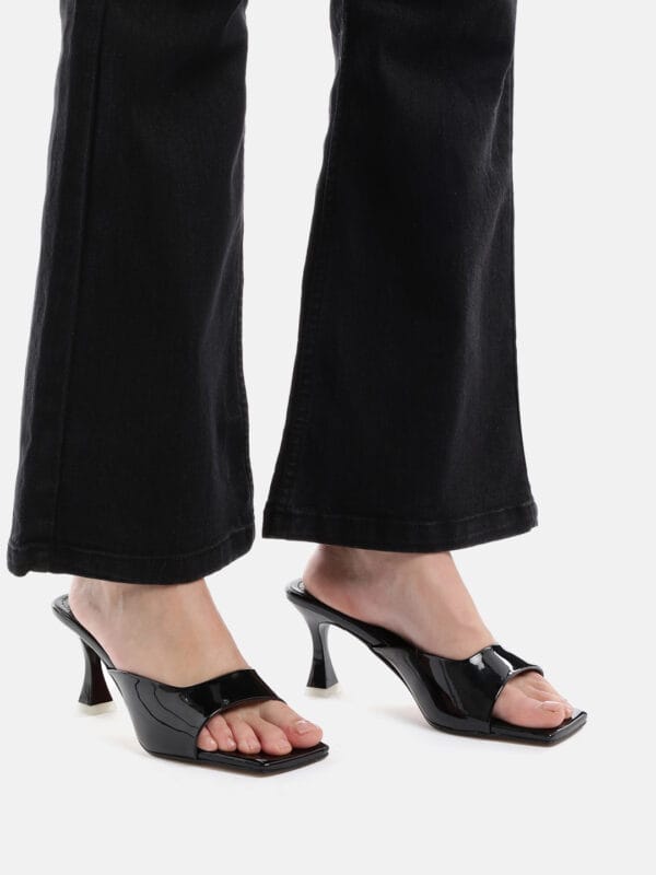 AXIUM Women's Black Slim Heel Sandals  , 3-Inch (SAN215)