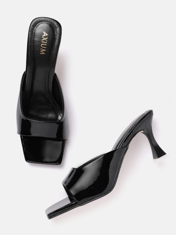 AXIUM Women's Black Slim Heel Sandals  , 3-Inch (SAN215) - Image 5