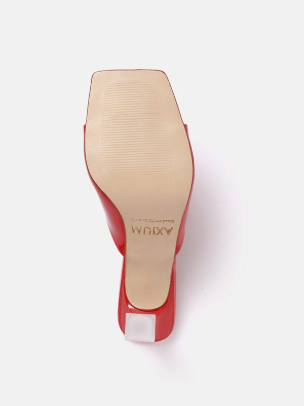 AXIUM Women's RED Slim Heel Sandals  , 3-Inch (SAN215) - Image 2
