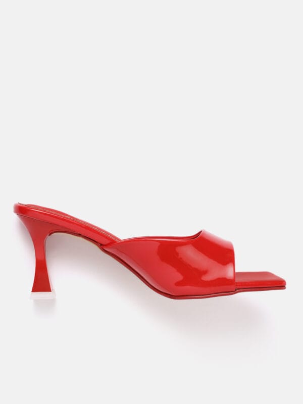 AXIUM Women's RED Slim Heel Sandals  , 3-Inch (SAN215) - Image 3