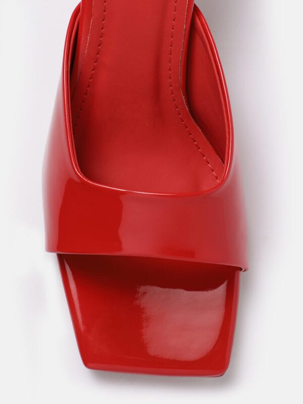 AXIUM Women's RED Slim Heel Sandals  , 3-Inch (SAN215) - Image 4