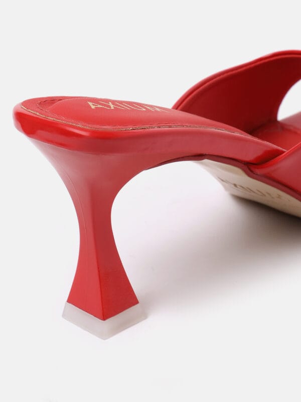 AXIUM Women's RED Slim Heel Sandals  , 3-Inch (SAN215) - Image 6