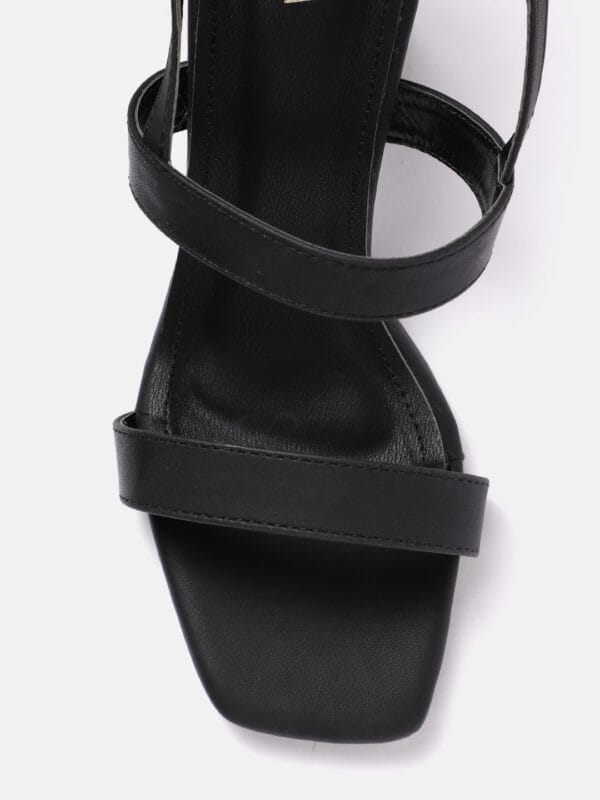 AXIUM Women's Black Block Heel Sandals  , 3.5-Inch (SAN216) - Image 3