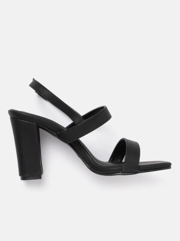 AXIUM Women's Black Block Heel Sandals  , 3.5-Inch (SAN216) - Image 5