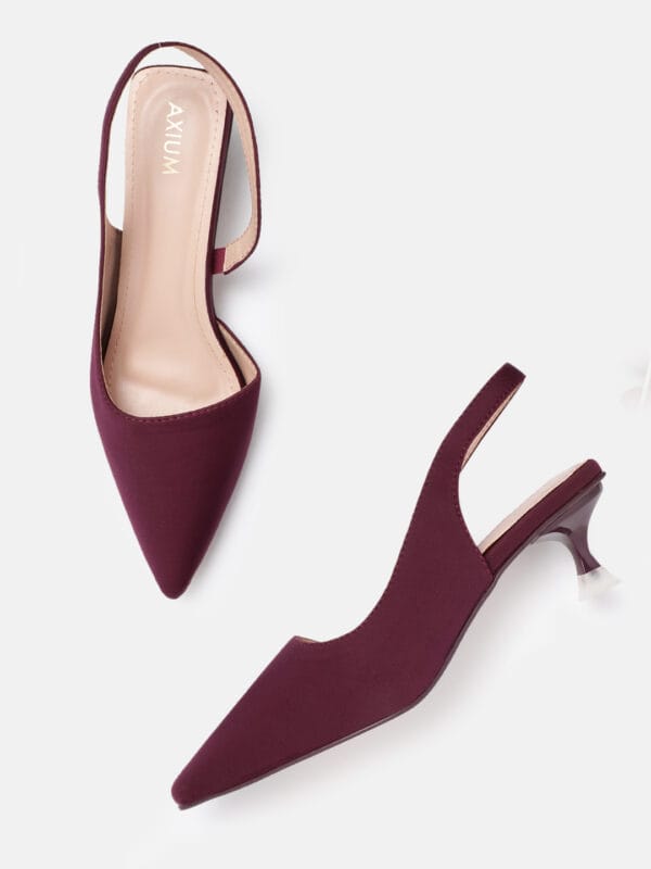 AXIUM Women's Maroon Heel Pumps, 2inch (BLY227) - Image 2