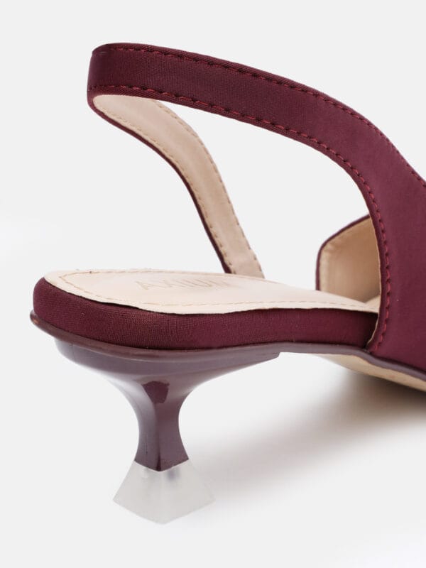 AXIUM Women's Maroon Heel Pumps, 2inch (BLY227) - Image 5