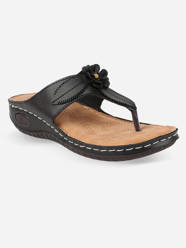 Axium Women's Black Dr Extra Soft Flats Sandal (DOC230) - Image 5