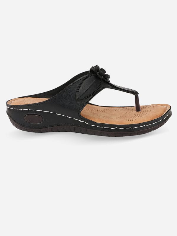 Axium Women's Black Dr Extra Soft Flats Sandal (DOC230) - Image 6