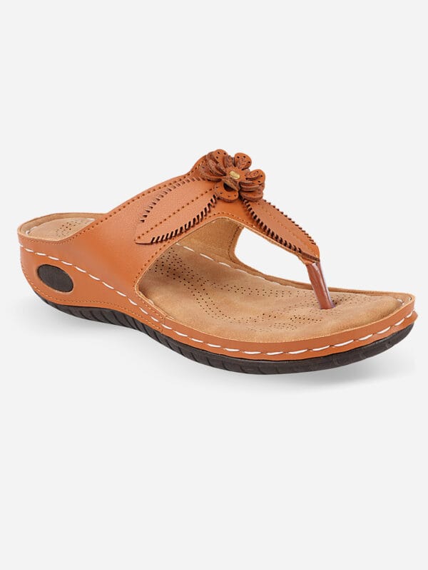 Axium Women's Tan Dr Extra Soft Flats Sandal (DOC230) - Image 5