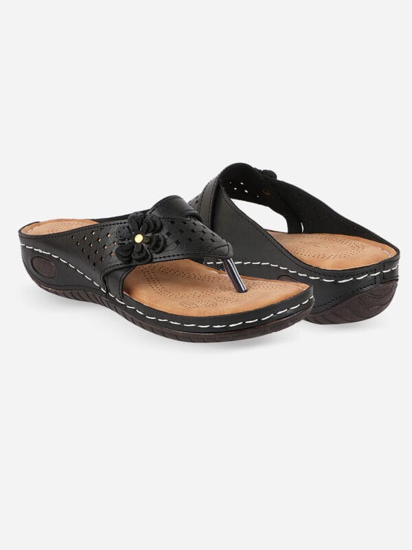 Axium Women's Black Dr Extra Soft Flats Sandal (DOC231)