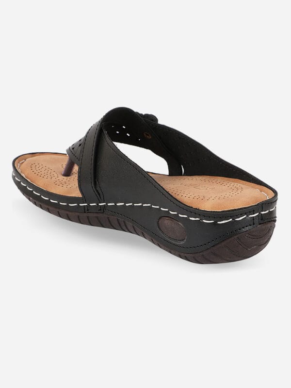 Axium Women's Black Dr Extra Soft Flats Sandal (DOC231) - Image 3