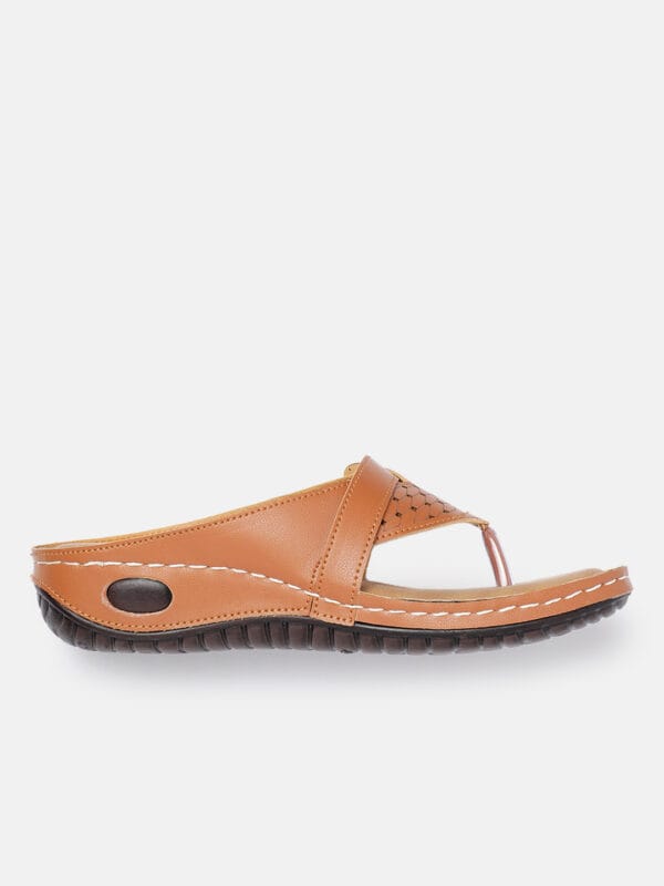 Axium Women's Tan Dr Extra Soft Flats Sandal (DOC231) - Image 3