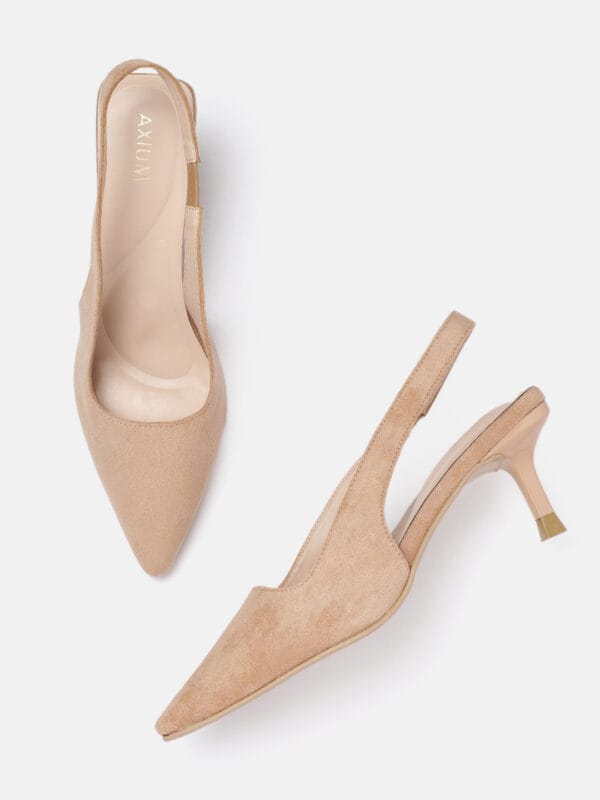 AXIUM Women's Nude Beige Heel Pumps, 3inch (BLY226) - Image 2