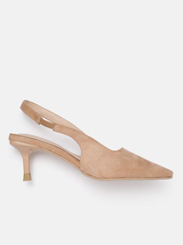 AXIUM Women's Nude Beige Heel Pumps, 3inch (BLY226) - Image 3