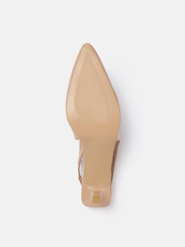 AXIUM Women's Nude Beige Heel Pumps, 3inch (BLY226) - Image 4