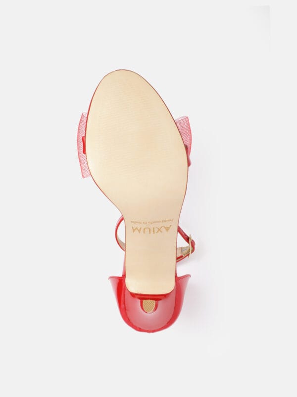 AXIUM Women's Red Ankle-cuff pencil Bow Heels, 3.5-Inch (SAN228) - Image 4